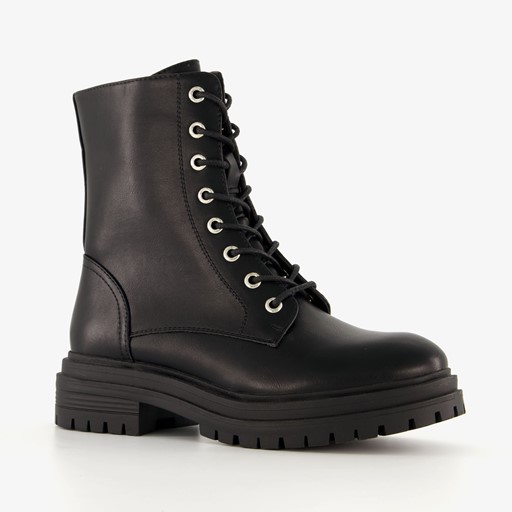 Dames veterboots zwart