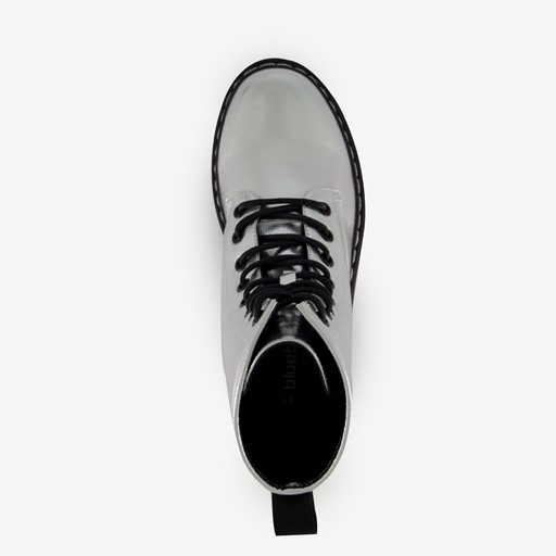 Dames veterboots zilver