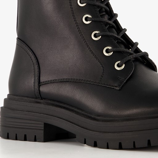 Dames veterboots zwart