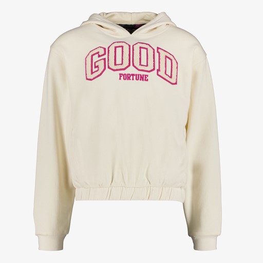 Meisjes hoodie met roze tekstopdruk
