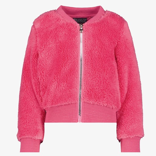 Meisjes teddy vest roze