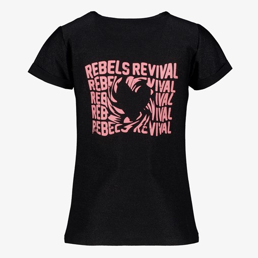 Meisjes T-shirt met roze backprint