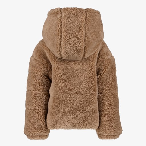 Meisjes teddy jas met capuchon