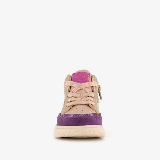 Hoge meisjes sneakers roze paars