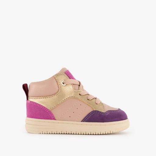 Hoge meisjes sneakers roze paars