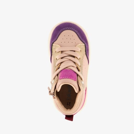 Hoge meisjes sneakers roze paars