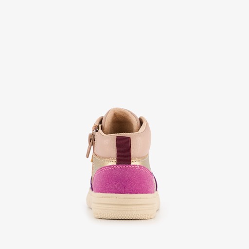 Hoge meisjes sneakers roze paars