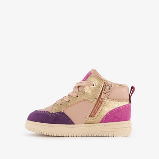 Hoge meisjes sneakers roze paars