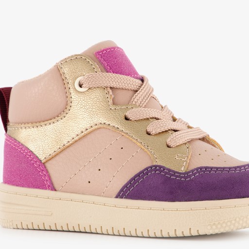 Hoge meisjes sneakers roze paars
