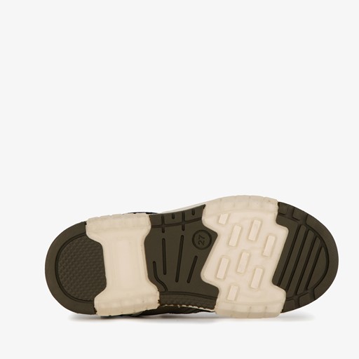 Hoge leren jongens sneakers groen