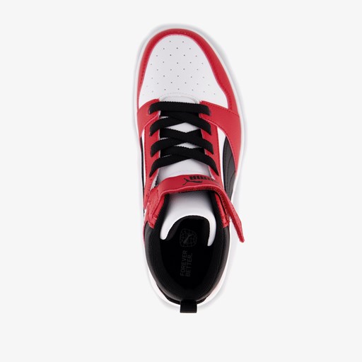 Rebound V6 Mid jongens sneakers rood zwart