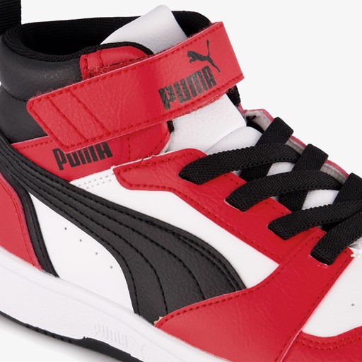 Rebound V6 Mid jongens sneakers rood zwart