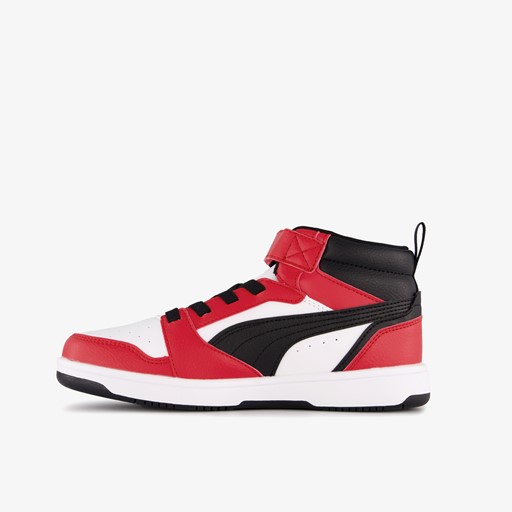 Rebound V6 Mid jongens sneakers rood zwart