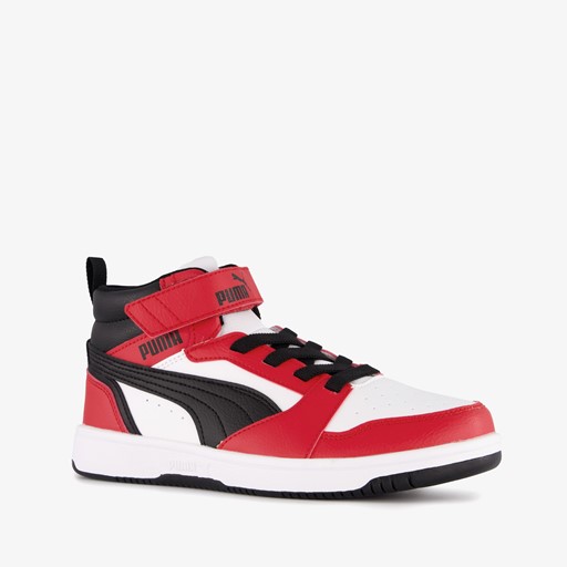 Rebound V6 Mid jongens sneakers rood zwart