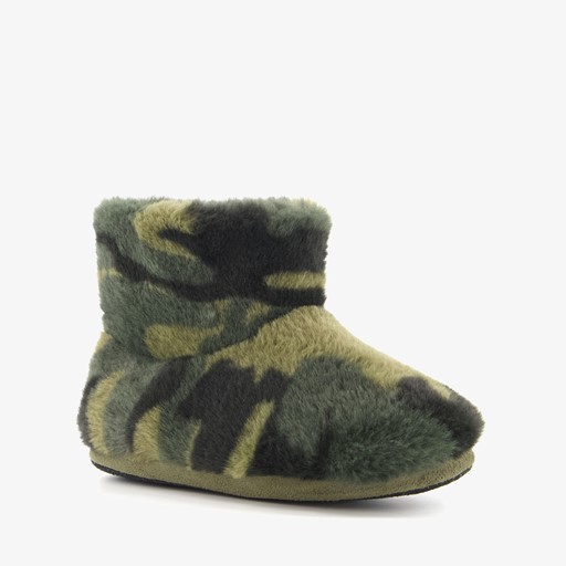 Kinder sloffen met camouflage print