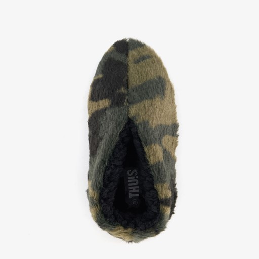 Jongens sloffen groene camouflage