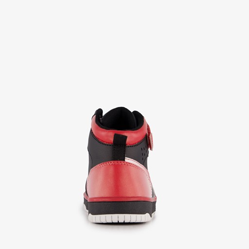 Hoge meisjes sneakers Isa zwart rood