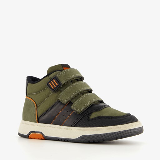 Hoge jongens sneakers donkergroen