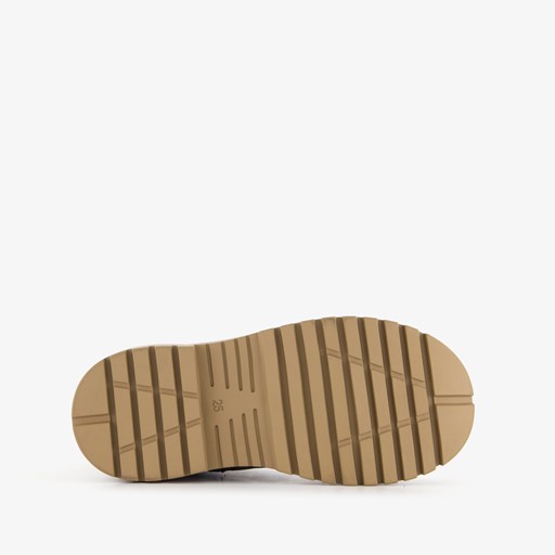 Leren jongens boots taupe