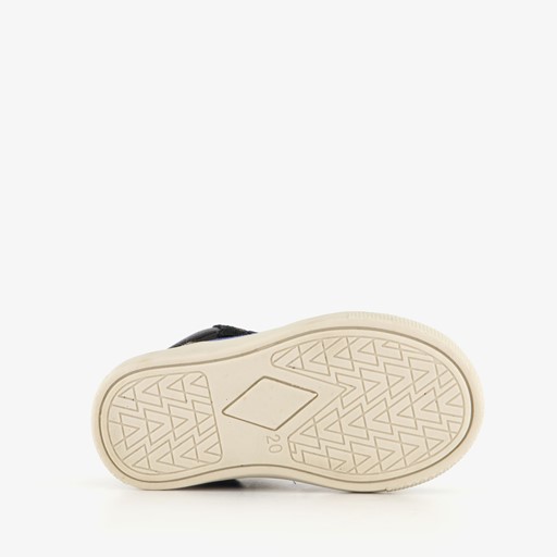 Hoge suede jongens sneakers zwart blauw