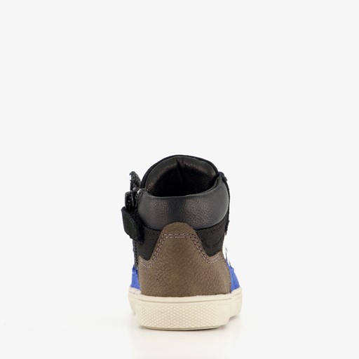 Hoge suede jongens sneakers zwart blauw