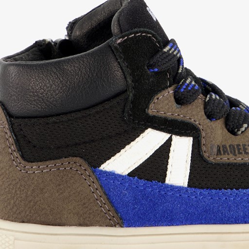 Hoge suede jongens sneakers zwart blauw