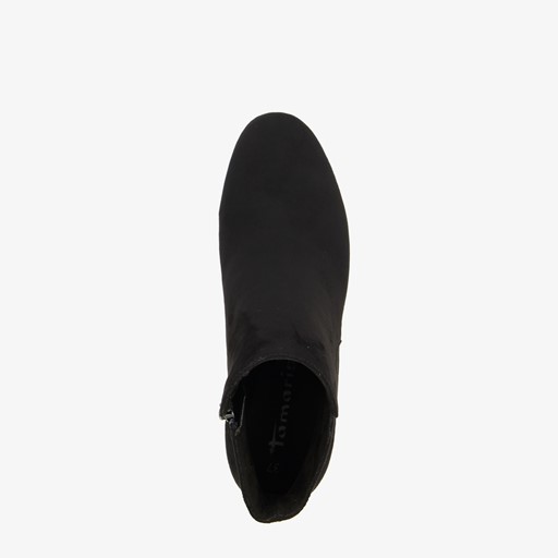 Dames enkellaarsjes met hak zwart