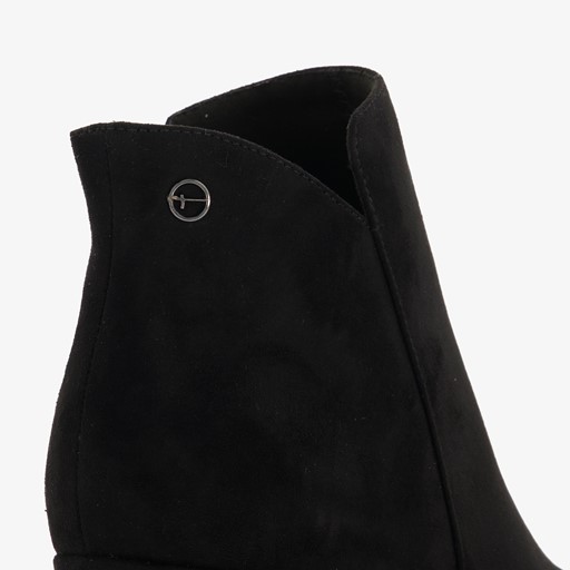 Dames enkellaarsjes met hak zwart