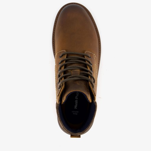 Leren heren veterboots bruin