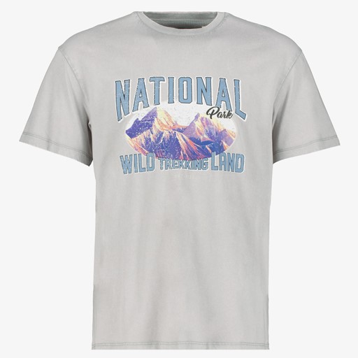 Heren T-shirt met opdruk grijs