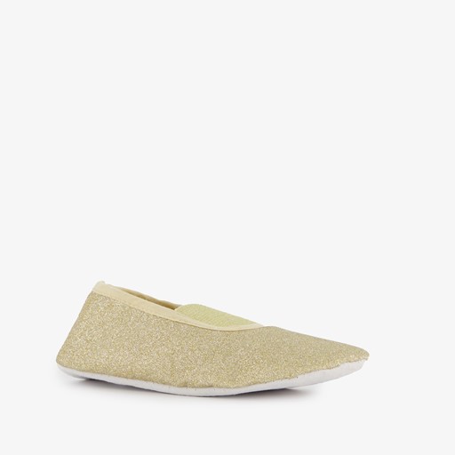 Kinder balletschoenen goud glitter