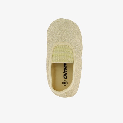 Kinder balletschoenen goud glitter