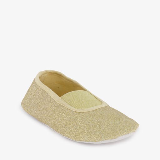 Kinder balletschoenen goud glitter