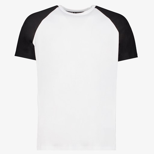 Heren voetbal T-shirt wit zwart