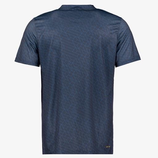 Dry heren voetbal T-shirt blauw met print