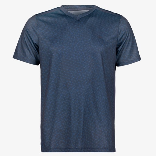 Dry heren voetbal T-shirt blauw met print