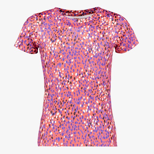 Dry meisjes sport T-shirt met stippen oranje