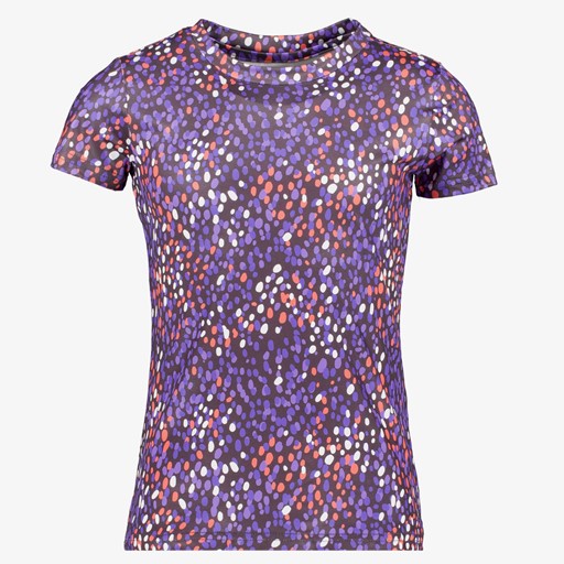 Dry meisjes sport T-shirt met stippen paars
