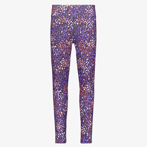 Meisjes sportlegging stippenprint paars