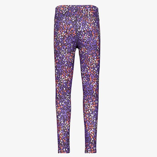Meisjes sportlegging stippenprint paars