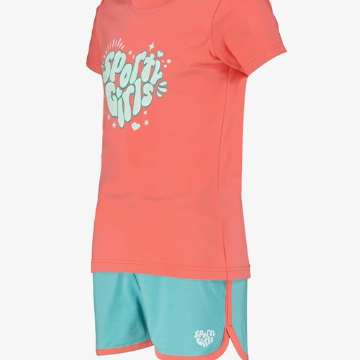 Tweedelige meisjes sport set oranje
