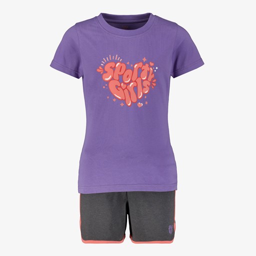 Tweedelige meisjes sport set paars