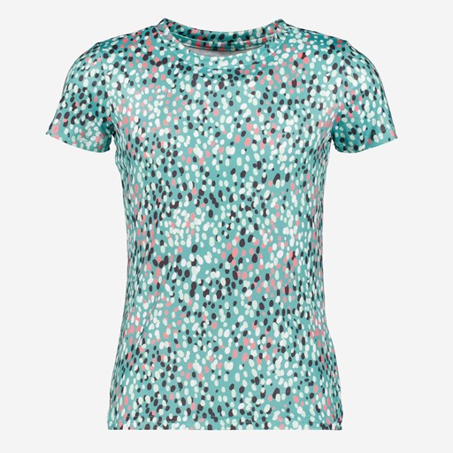 Dry meisjes sport T-shirt met stippen blauw