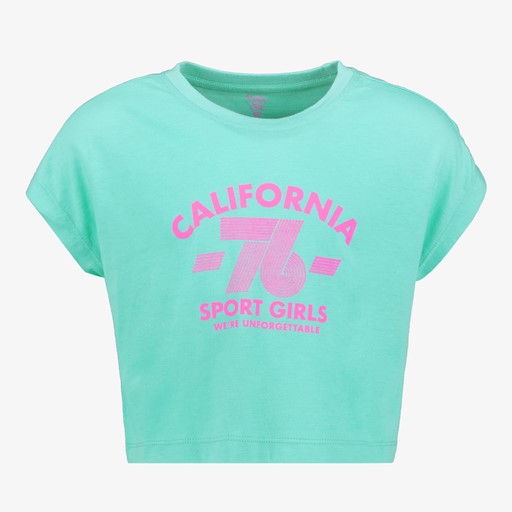Cropped meisjes sport T-shirt groen