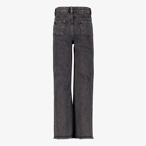 Loose fit meisjes jeans wijde pijpen grijs