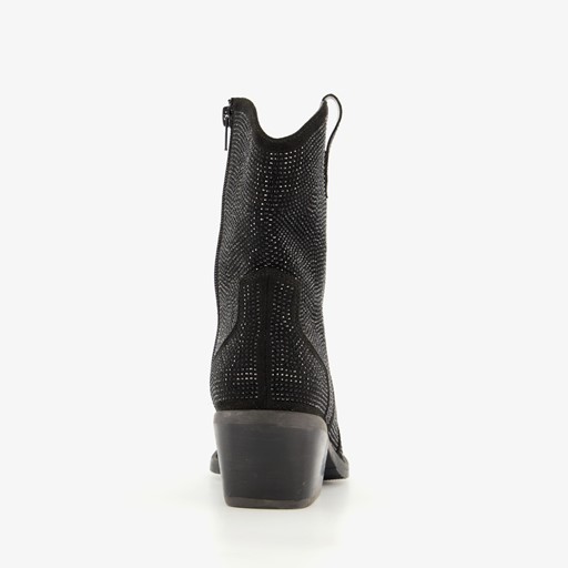 Western laarzen met strass steentjes