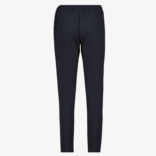 Blauwe dames pantalon met witte strepen