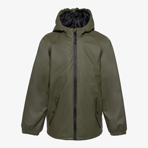 Gevoerde kinder regenjas groen