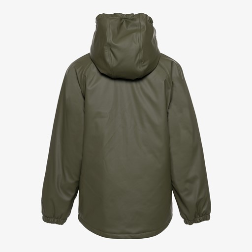 Gevoerde kinder regenjas groen