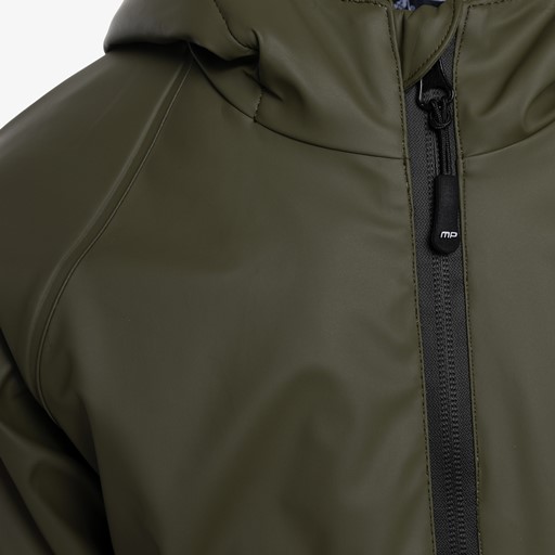 Gevoerde kinder regenjas groen